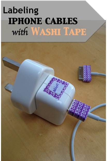Labeling iPhone Cables with Washi Tape